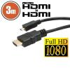 Micro HDMI kbel 3 m aranyozott 20425