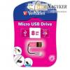 USB Verbatim Micro Rzsaszn Pendrive 8 GB 10/4 MB/sec