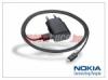Nokia 6500 classic/7900 prism/8600 Luna/8800 arte gyri micro USB hlzati tlt 120 cm-es vezetkkel - AC-50E - black (csomagols nlkli)