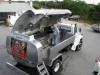 Ken Foster, owner of Hall Oil and the Breakaway grill store in South Dennis, emerges from the oil truck he had converted into a rolling stainless-steel kitchen ? complete with 42- inch grill and gas-fired burners. The ?X Grill? is available for hire, and to aid in nonprofit fundraising events.