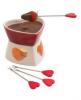 Sweet Heart szv alak fondue szett melegtvel 4 fondue vil