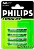 PHILIPS LongLife R03 mikro ceruza elem (AAA) 4db