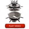 AJRACSTGR+FD Andrew James Luxury Stone Raclette Grill And Fondue Set