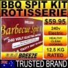 BBQ Spit Kit Rotisserie Roast Barbecue 240V Electric Motor! 12.5kg