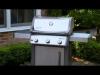 Stainless steel Gas Grill BBQ with three main burner and one side burner