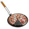 Charcoal Companion Nonstick Pizza Grill Pan with Removable Handle