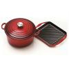 Le Creuset Round French Oven 26cm 24cm Square Grill Cerise