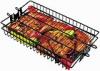 Non-Stick Flat Spit Rotisserie Grill Basket BBQ Accessories Outdoor New