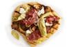 Picture of Grilled Pizza with Hot Sausage, Grilled Peppers and Onions and Oregano Ricotta Recipe