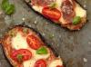 Grilled and Baked Aubergine Pizza