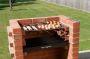 Deluxe Brick Barbecue Kit with Chrome Grill