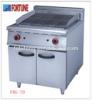 Gas hot stone S/S metal grill barbecue with cabinet