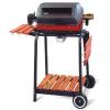 Meco Aussie 9329W Deluxe Electric Cart Grill with Rotisserie Satin Black