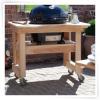 Primo Teak Curve Table for Oval Kamado Grill