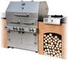 Natural gas hybrid fire grill cooks with ch