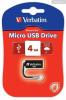 Pendrive 4GB USB 2 0 10 4MB sec VERBATIM Micro fekete