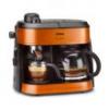 UFESA CK7355 Kombinált kávéfőző - 1800W - 2-4 csésze presszó kávé - 10 csésze hosszú kávé - 1,25 l - aromaválasztás - állandó szűrő - csepegésgátló - narancssárga/fekete
