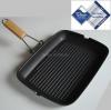 Teflon IKEA griddle pan Folding wooden handle grill fry coated non stick