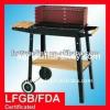 Garden wagon charcoal barbecue grill with windshield (FEQ433)