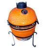 Orange charcoal barbecue grill mini kamado