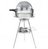 Garden grill with accessories, stainless steel