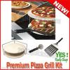 Premium Pizza Grill Kit With 2 Pizza Stones/1x3tier rack/pizza Spatula/cutter