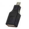 Micro USB Male to USB Female OTG Adapter - Black