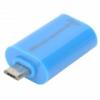 Micro USB Male to USB Female OTG Adapter - Blue