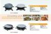 Electric raclette grill for 6/8 persons with round shape