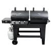 Dual Function Gas Charcoal Grill Smoker