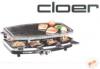 Cloer 6430 Raclette Grill with Natural Stone and 8 Pans
