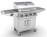 4 Burner BBQ Gas Grill Stainless Steel