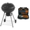UniFlame Kettle Charcoal Grill and Mr. Bar-B-Q Value Bundle