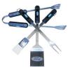 Ford Oval Logo 4pc BBQ Tool Set Bar-B-Que Grill Utensils