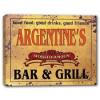 ARGENTINE'S World Famous Bar & Grill Stretched Canvas Sign