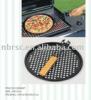 BLACK NONSTICK IRON PIZZA PAN FOR BBQ GRILL