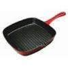 Red Cast Iron 24cm Grill Pan