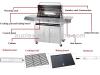 5 burners Gas bbq grill with infrar